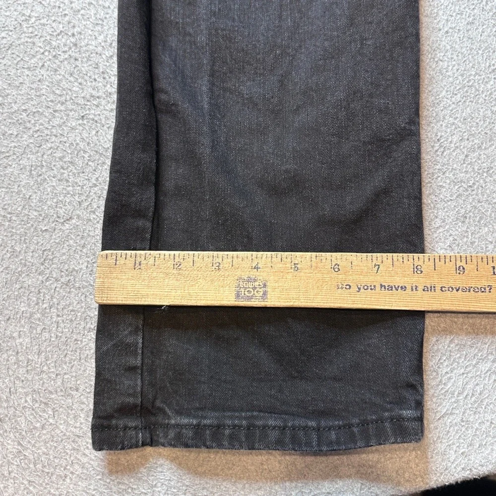 Levi's 505 Jeans Mens 40x32 Black Regular Fit Straight Leg Stretch WaterLess